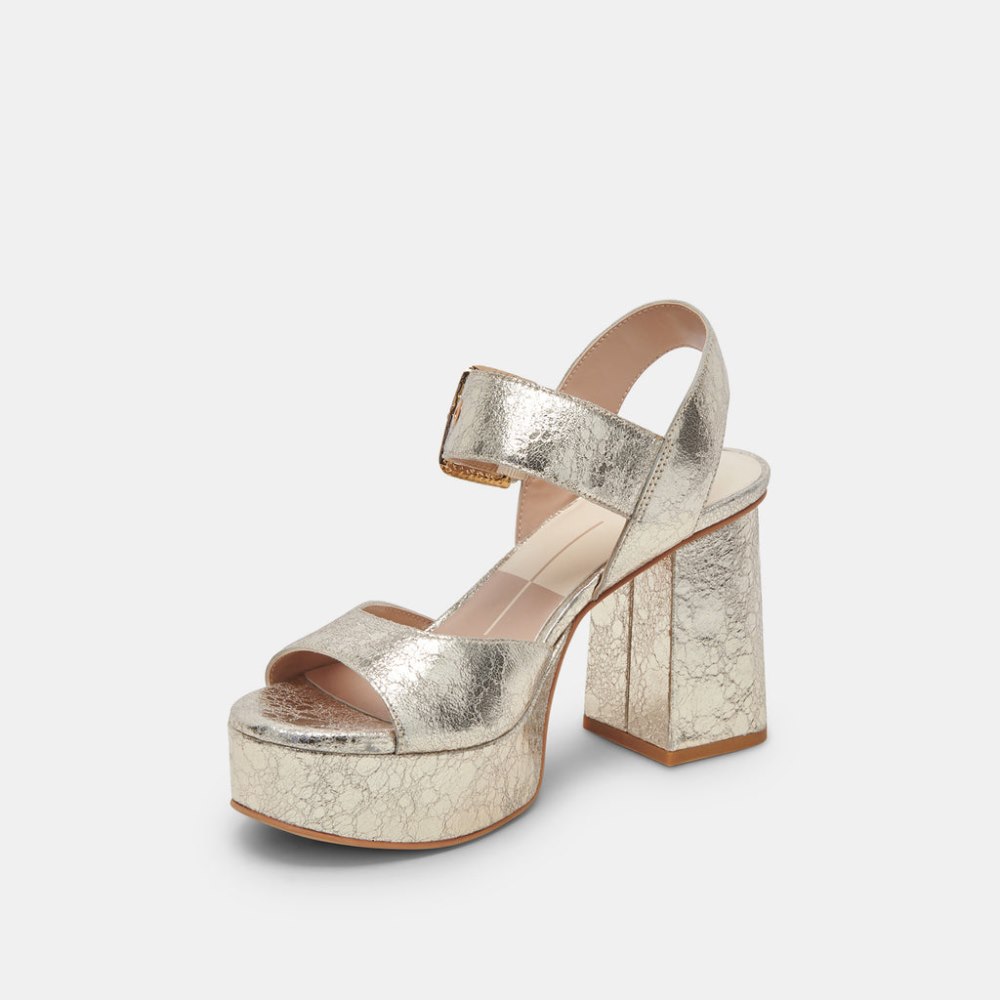 Dolce Vita Bobby Heels Platinum Leather