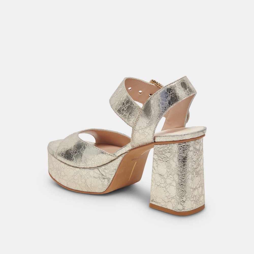 Dolce Vita Bobby Heels Platinum Leather