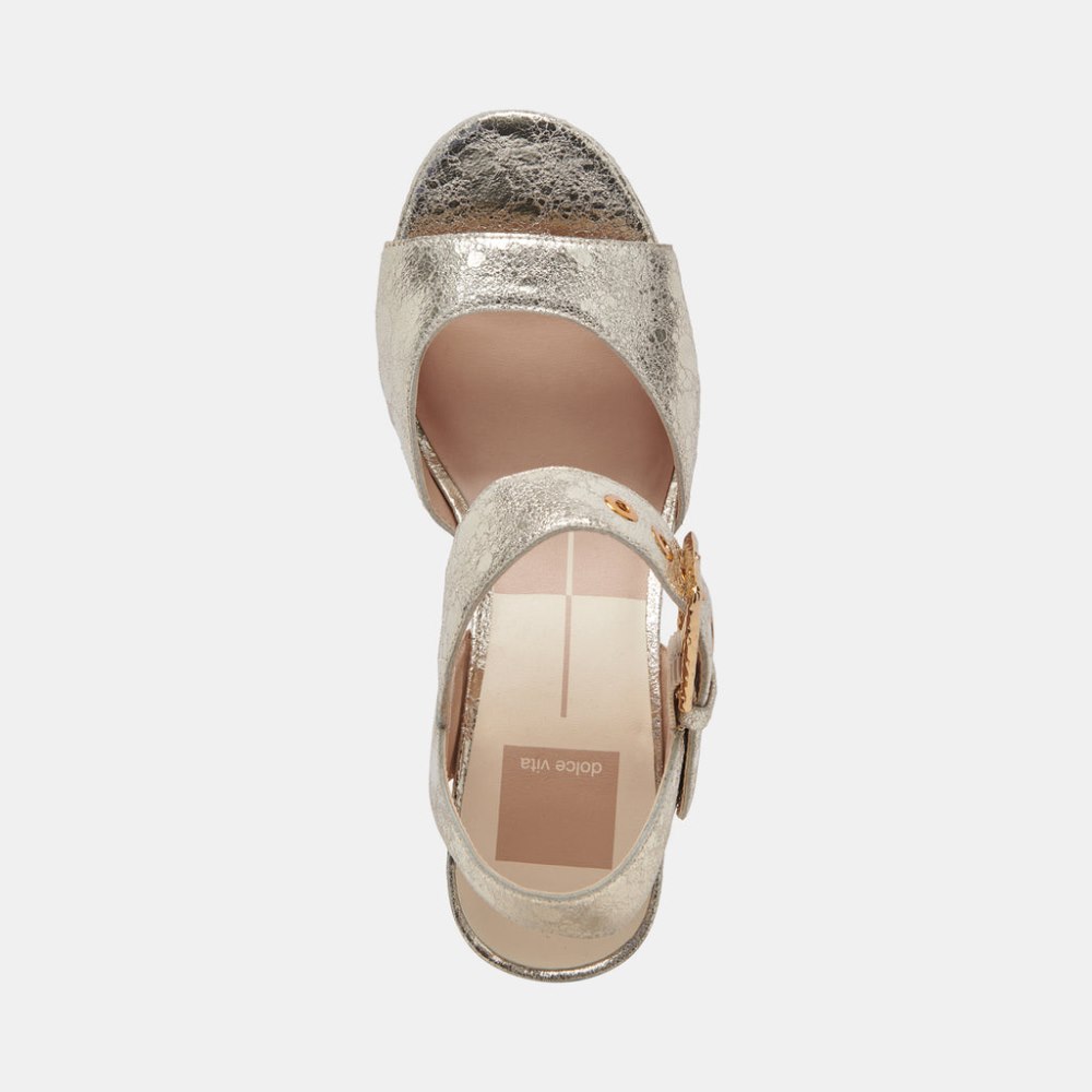 Dolce Vita Bobby Heels Platinum Leather