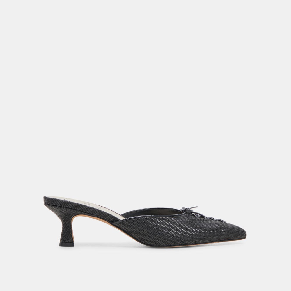 Dolce Vita Camile Heels Onyx Raffia
