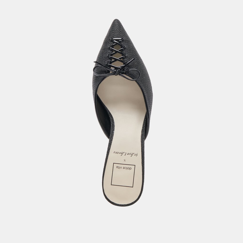 Dolce Vita Camile Heels Onyx Raffia