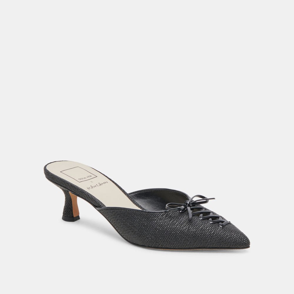 Dolce Vita Camile Heels Onyx Raffia