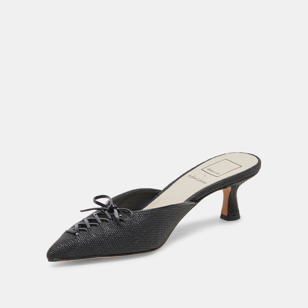 Dolce Vita Camile Heels Onyx Raffia