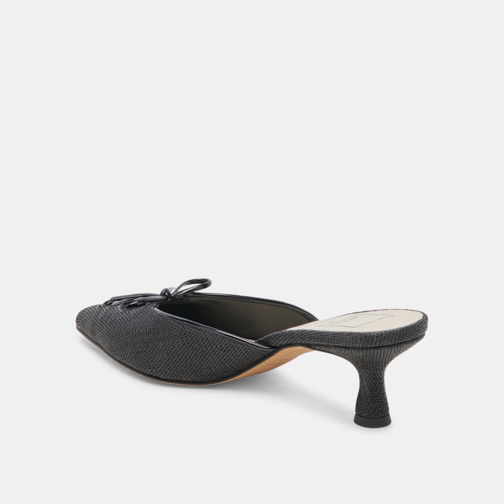 Dolce Vita Camile Heels Onyx Raffia