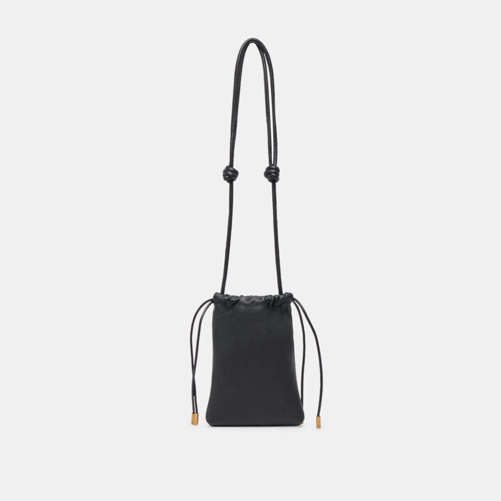 Dolce Vita Evie Crossbody Pouch Black Pebble Leather