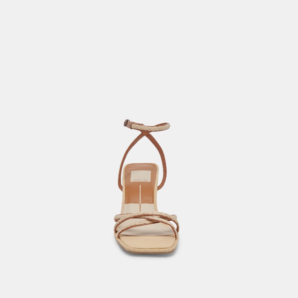 Dolce Vita Manji Braid Heels Brown Natural Jute