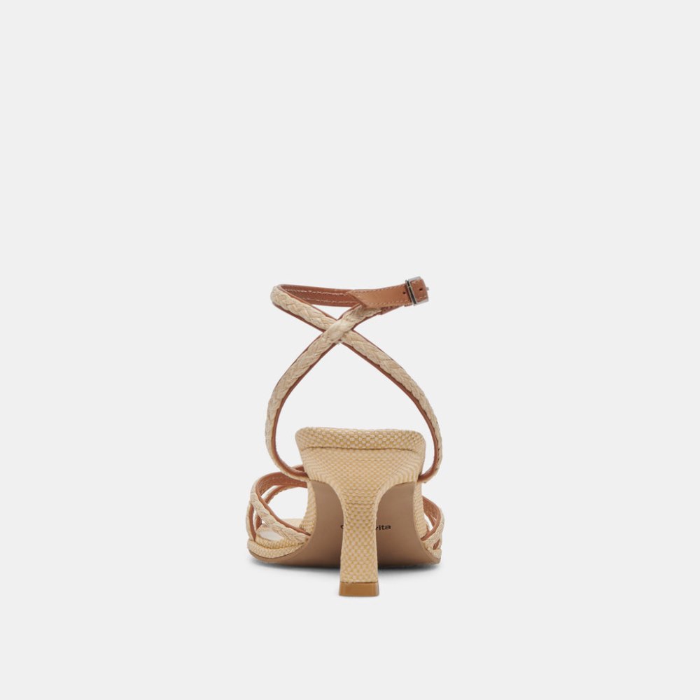 Dolce Vita Manji Braid Heels Brown Natural Jute