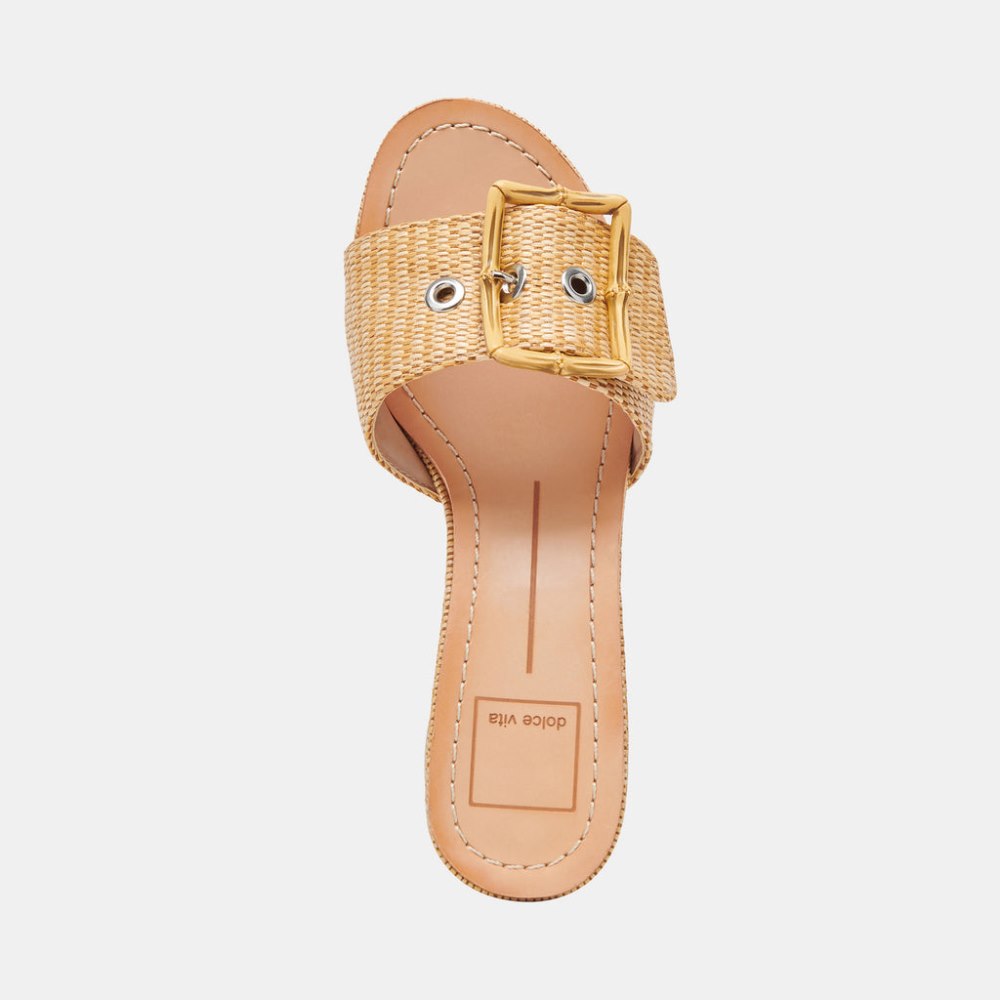 Dolce Vita Lucey Heels Warm Natural Raffia