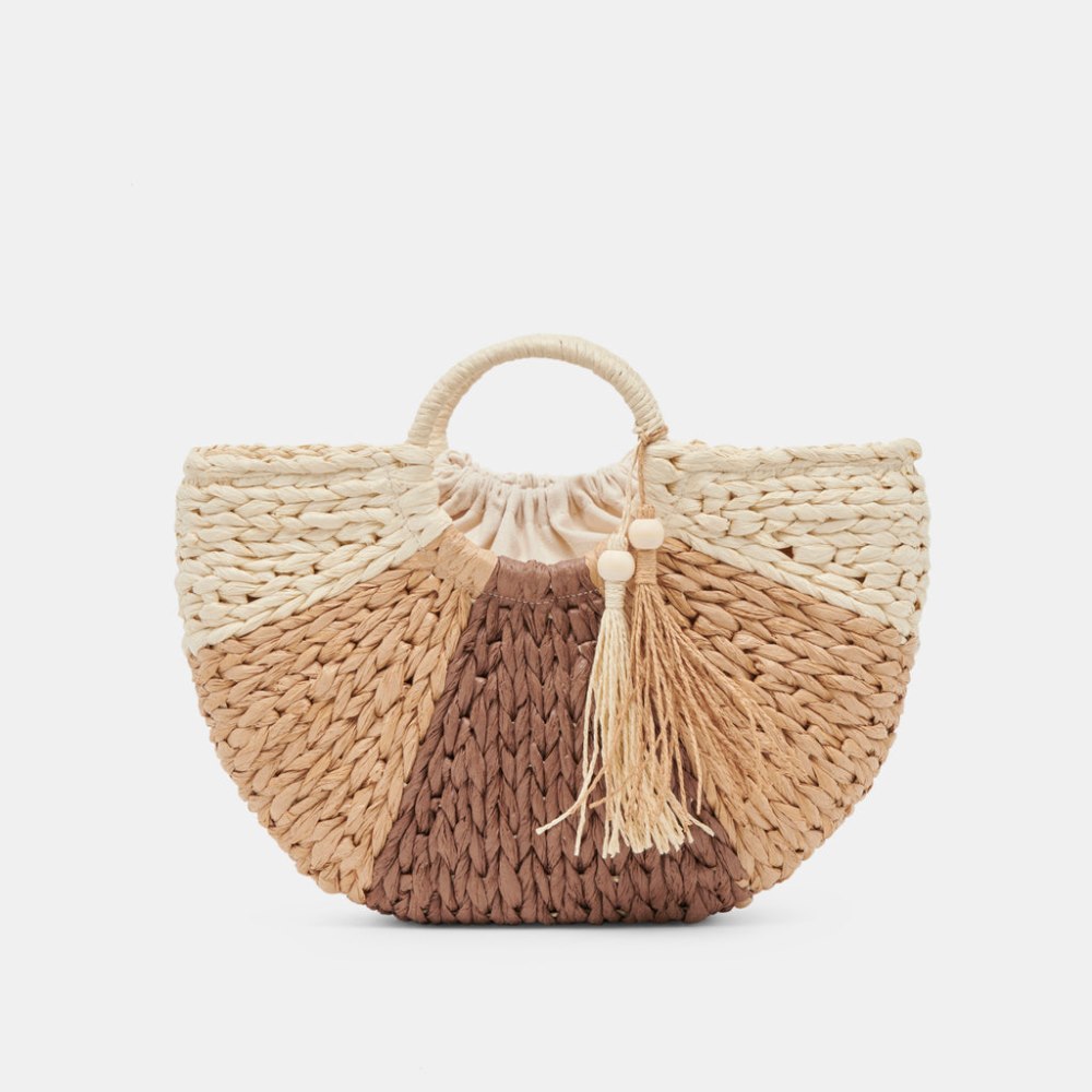 Dolce Vita Estelle Handbag Brown Natural Raffia