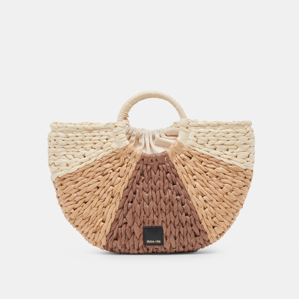 Dolce Vita Estelle Handbag Brown Natural Raffia