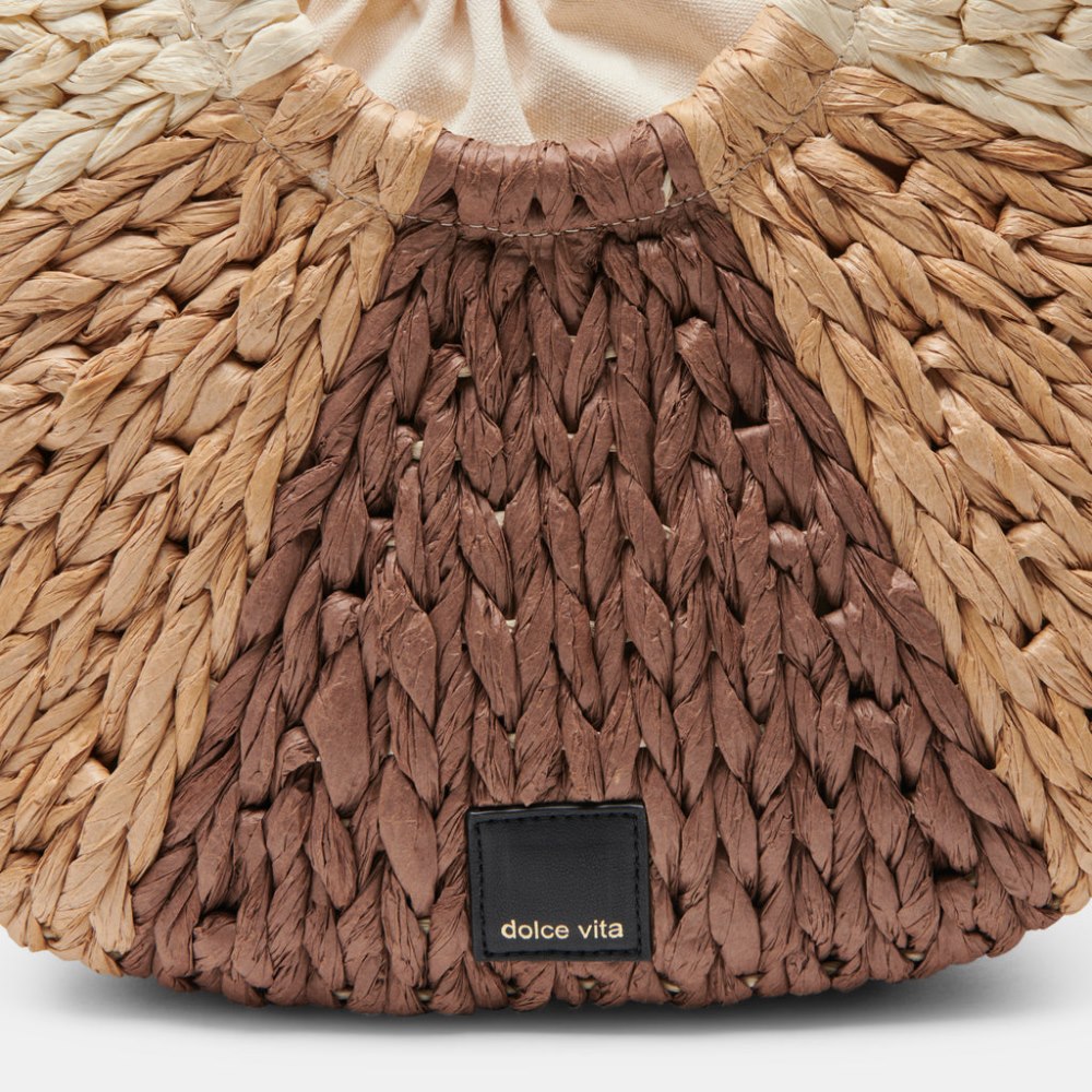 Dolce Vita Estelle Handbag Brown Natural Raffia