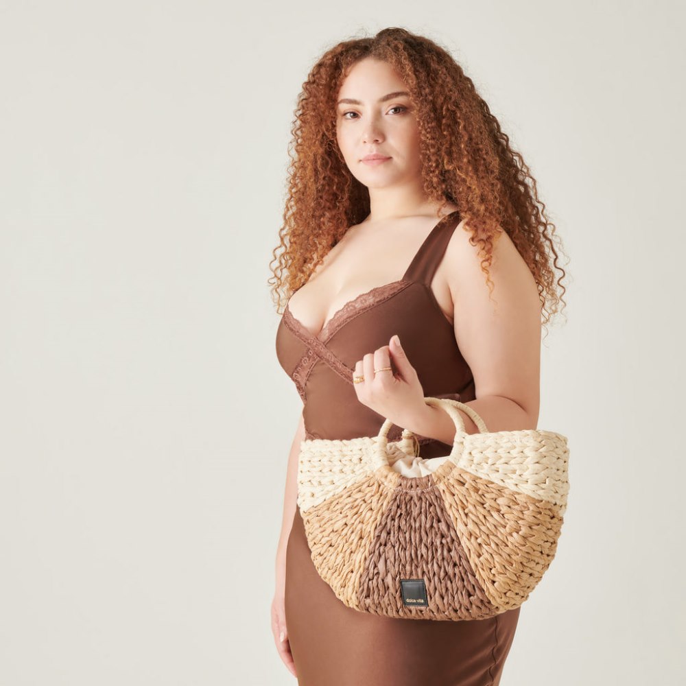 Dolce Vita Estelle Handbag Brown Natural Raffia