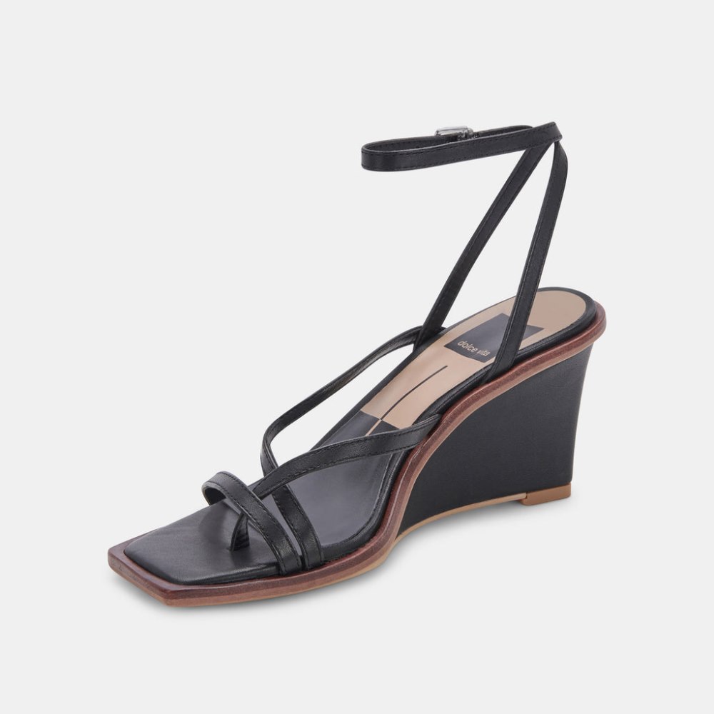 Dolce Vita Gemini Wedges Black Leather