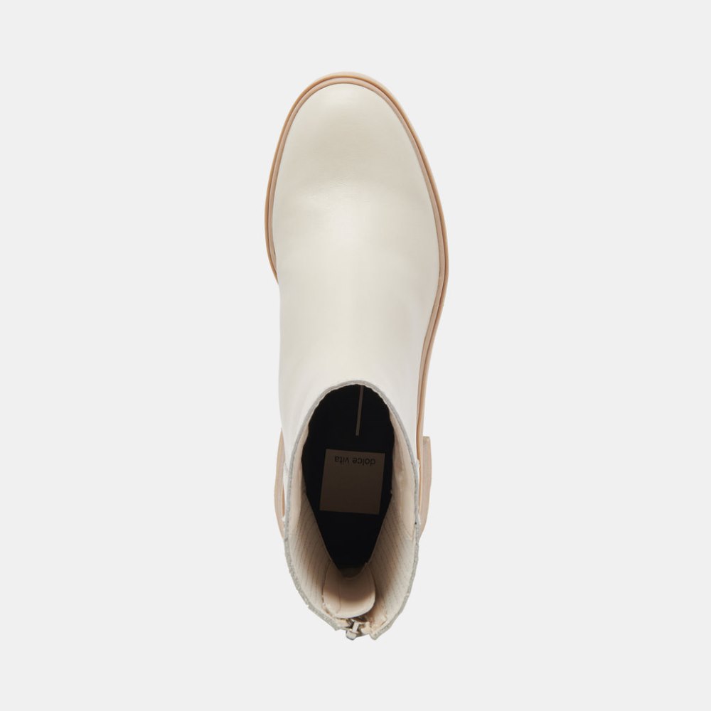 Dolce Vita Martey H2o Wide Boots Ivory Leather