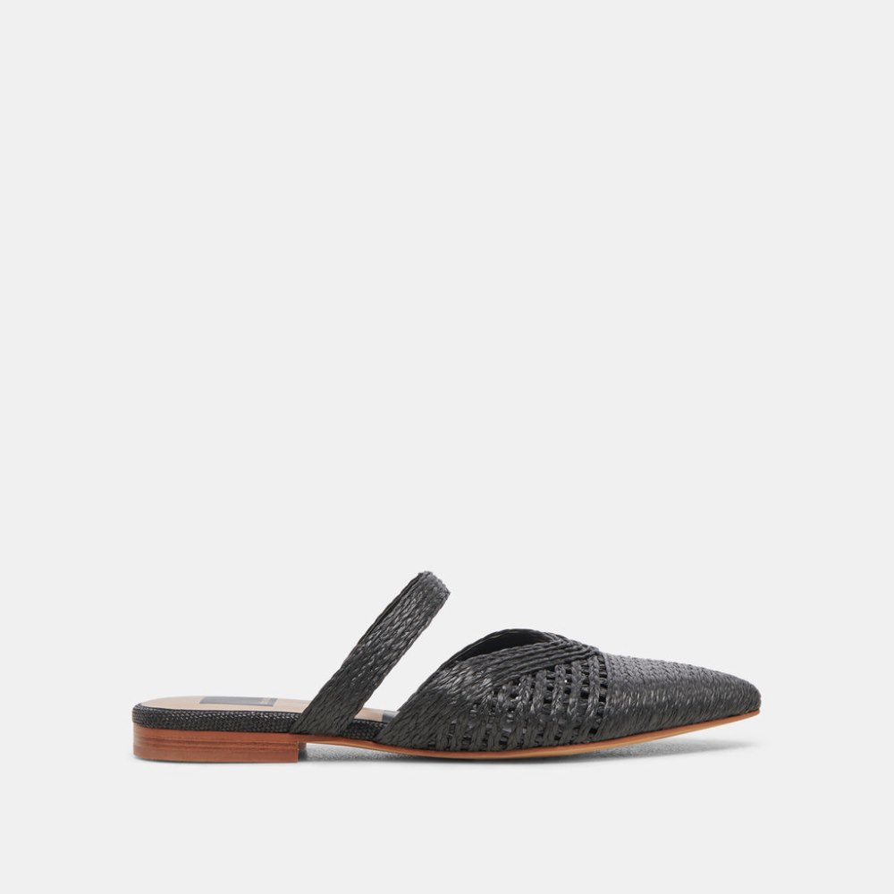 Dolce Vita Kaline Flats Onyx Raffia