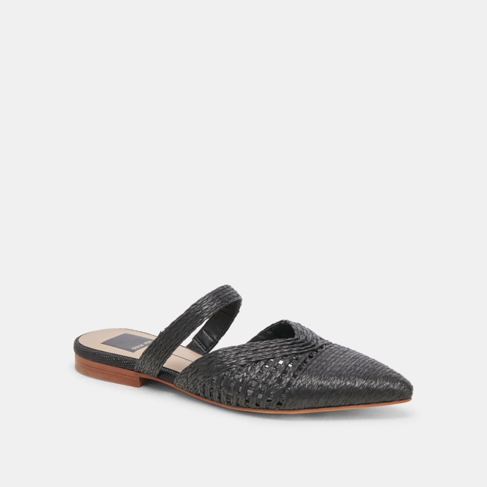 Dolce Vita Kaline Flats Onyx Raffia