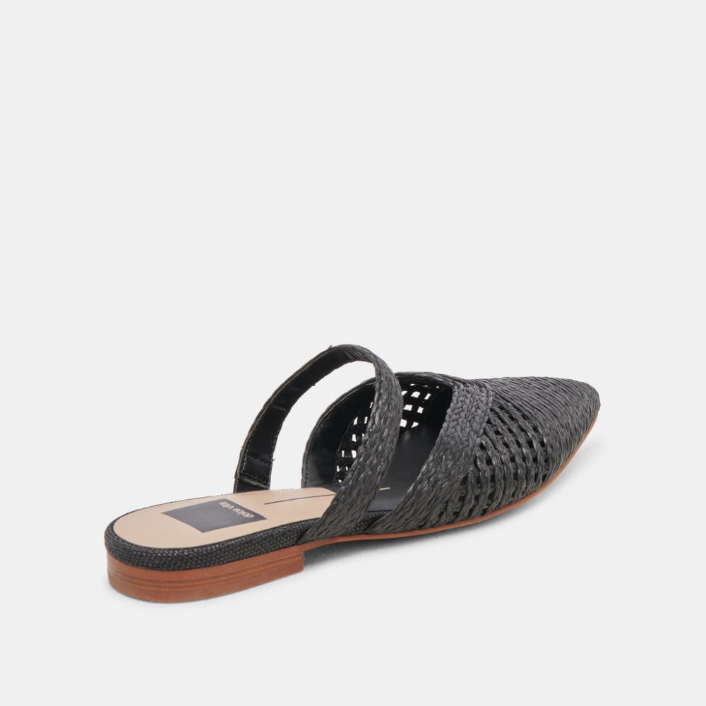Dolce Vita Kaline Flats Onyx Raffia