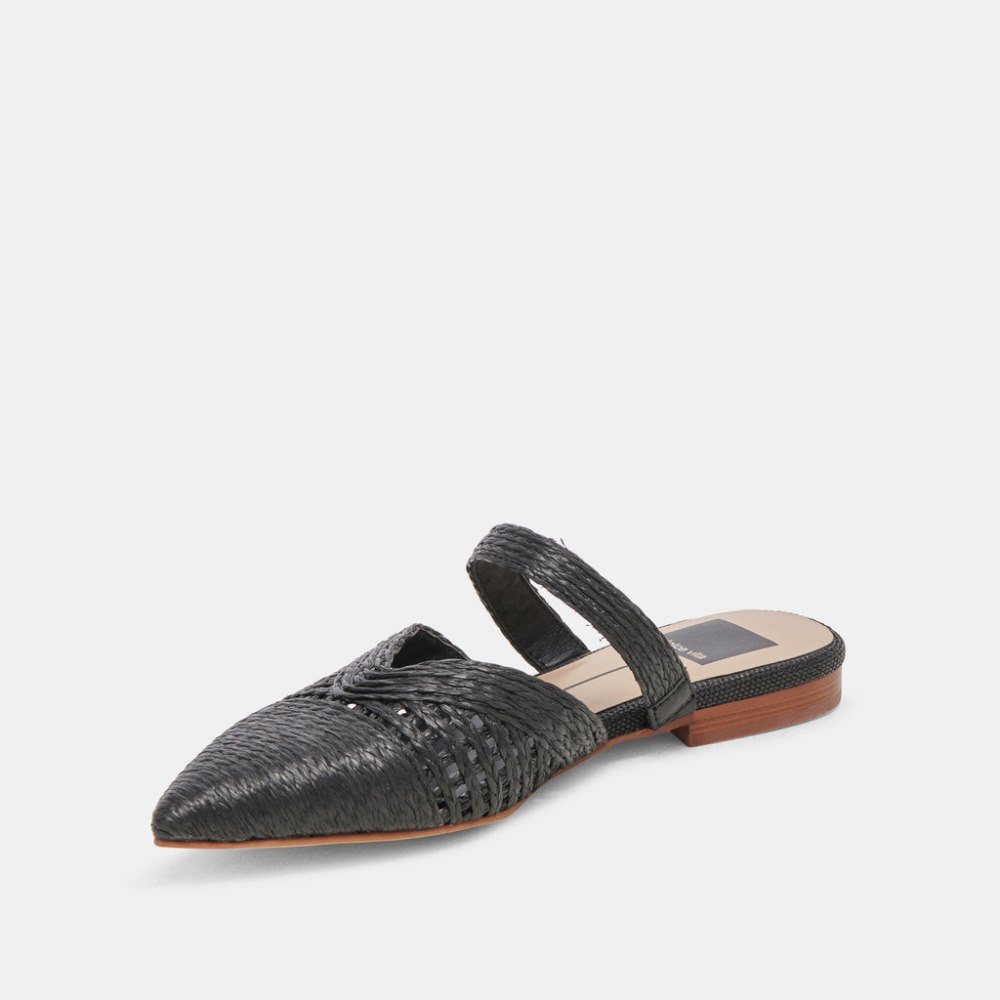 Dolce Vita Kaline Flats Onyx Raffia