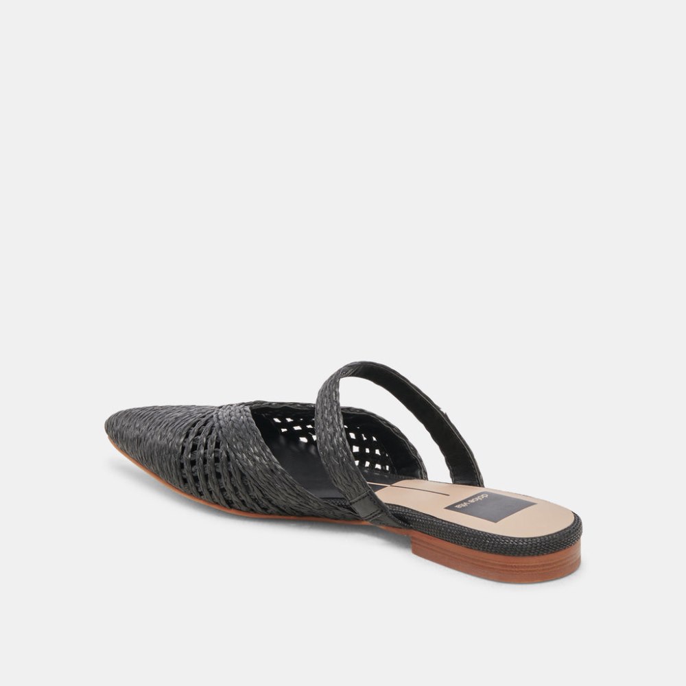 Dolce Vita Kaline Flats Onyx Raffia