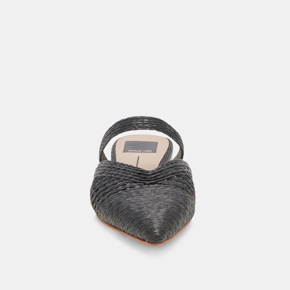 Dolce Vita Kaline Flats Onyx Raffia