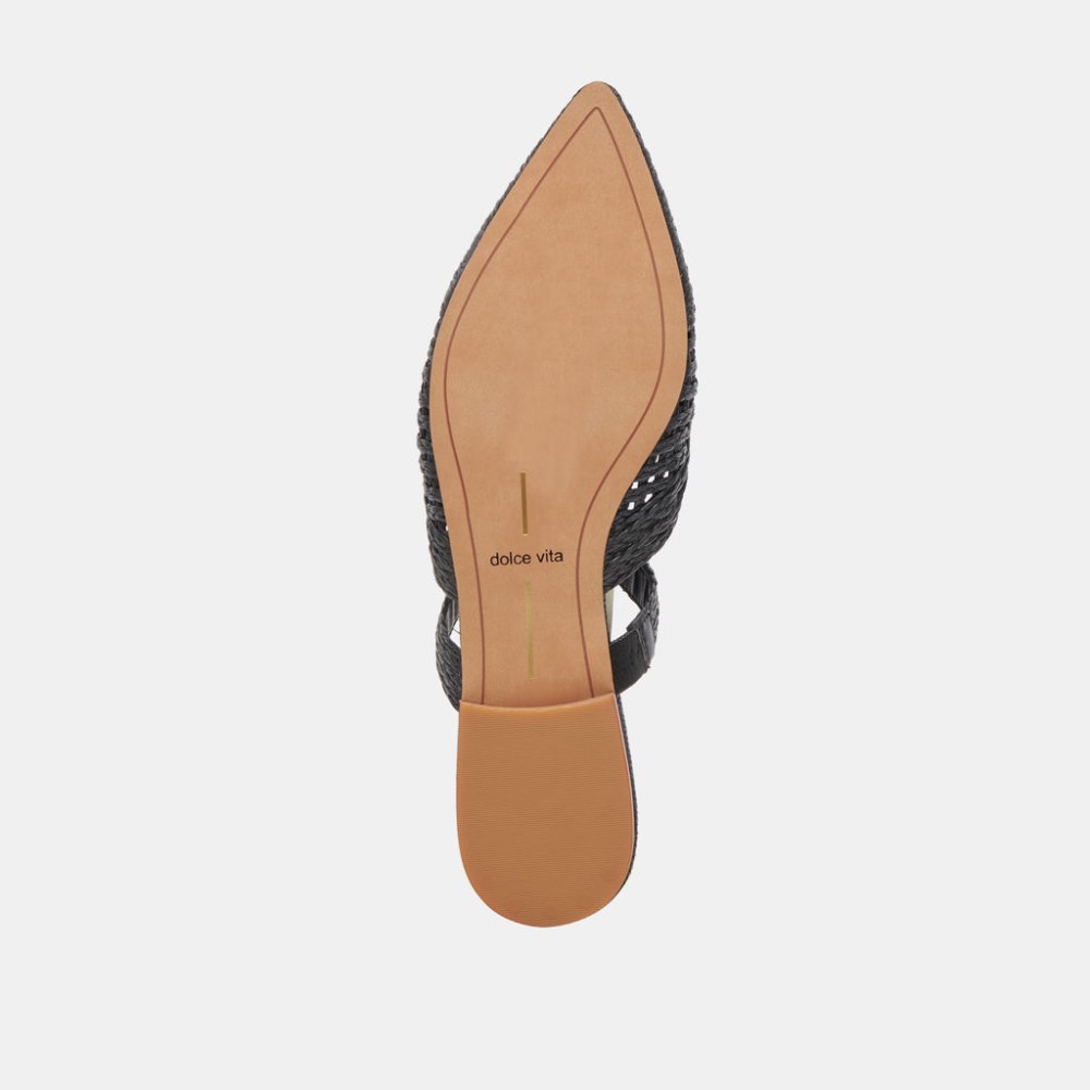 Dolce Vita Kaline Flats Onyx Raffia