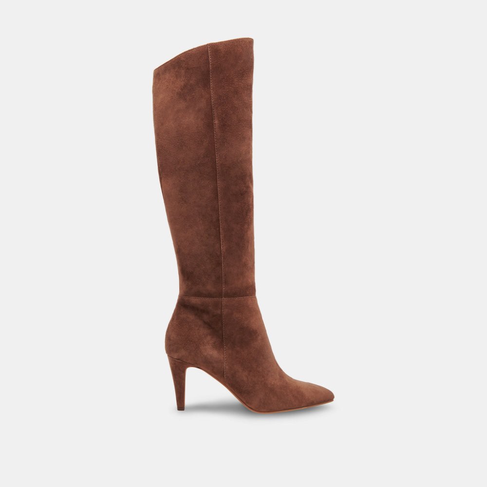 Dolce Vita Haze Wide Calf Boots Cocoa Suede