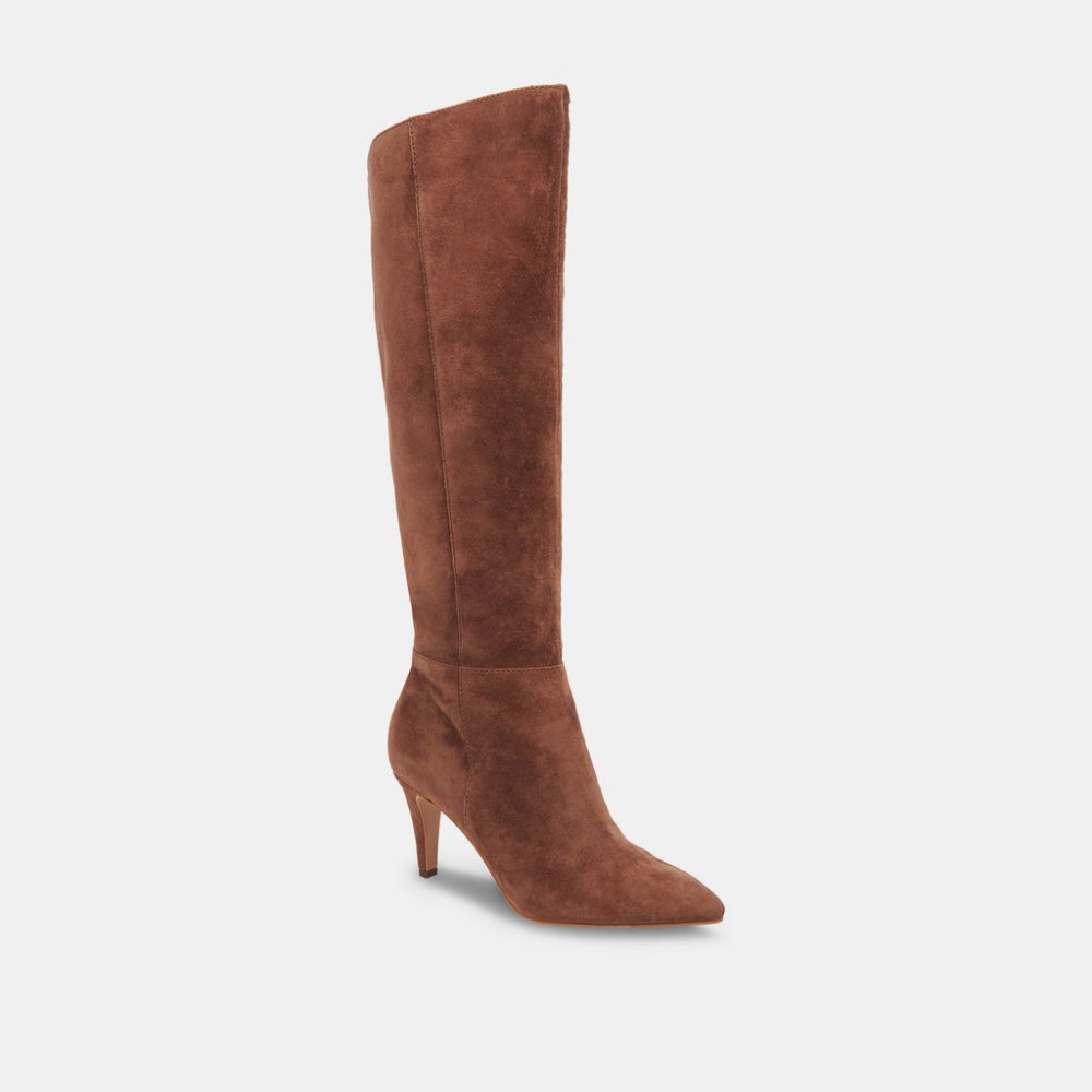 Dolce Vita Haze Wide Calf Boots Cocoa Suede