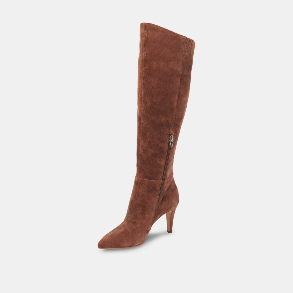 Dolce Vita Haze Wide Calf Boots Cocoa Suede