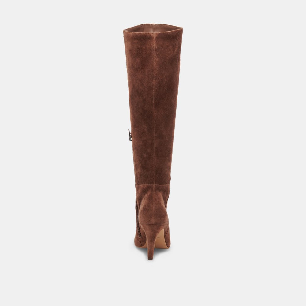 Dolce Vita Haze Wide Calf Boots Cocoa Suede
