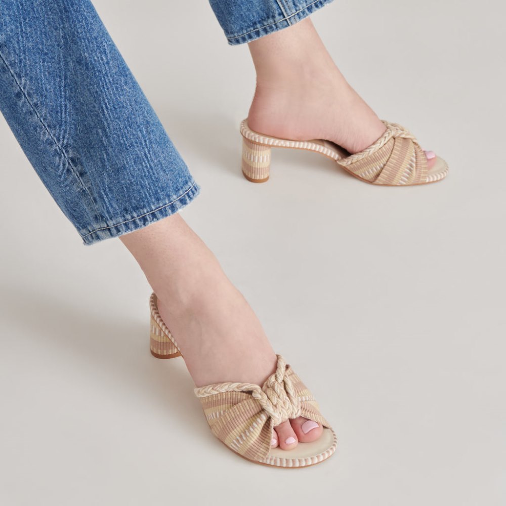 Dolce Vita Dallie Heels Natural Multi Woven
