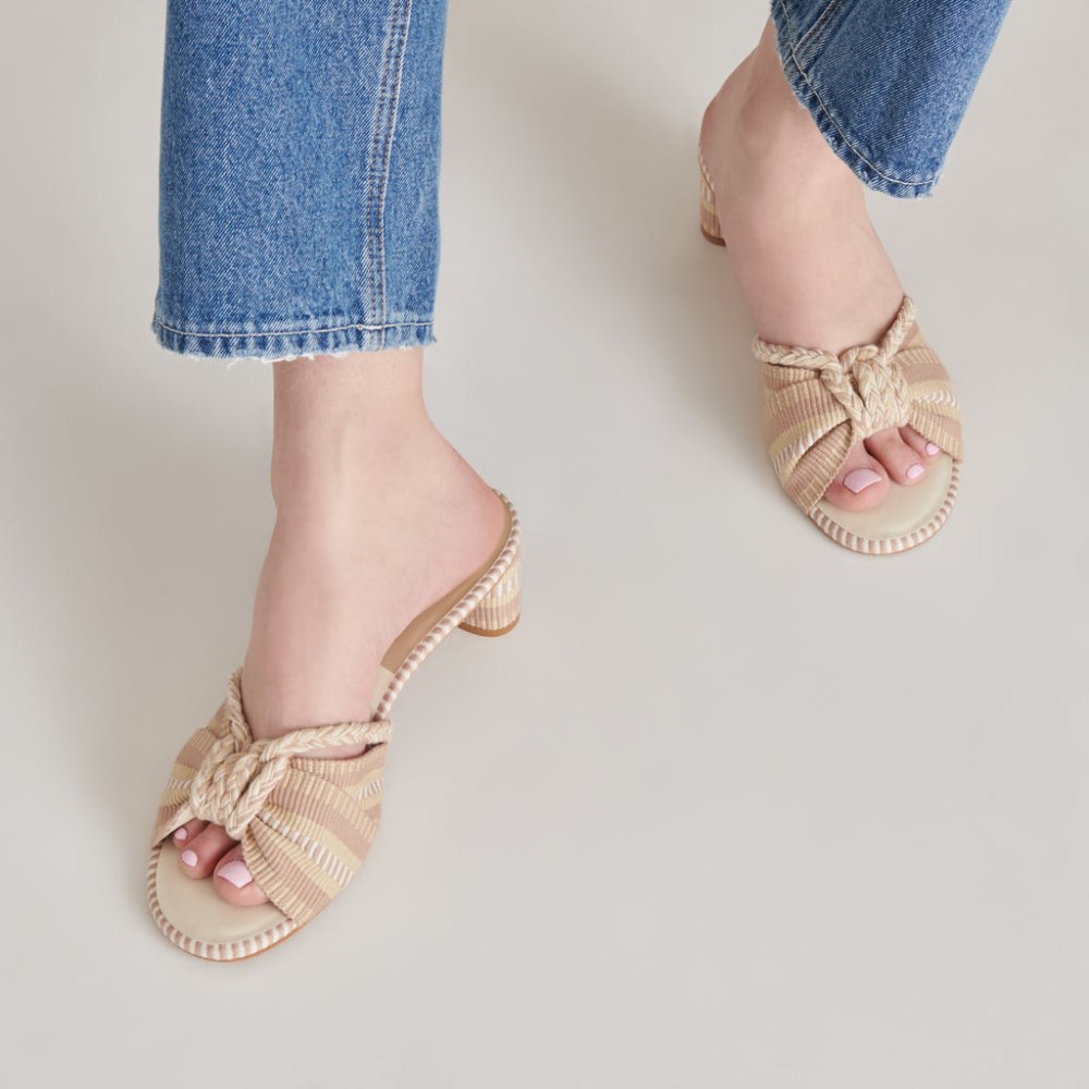 Dolce Vita Dallie Heels Natural Multi Woven
