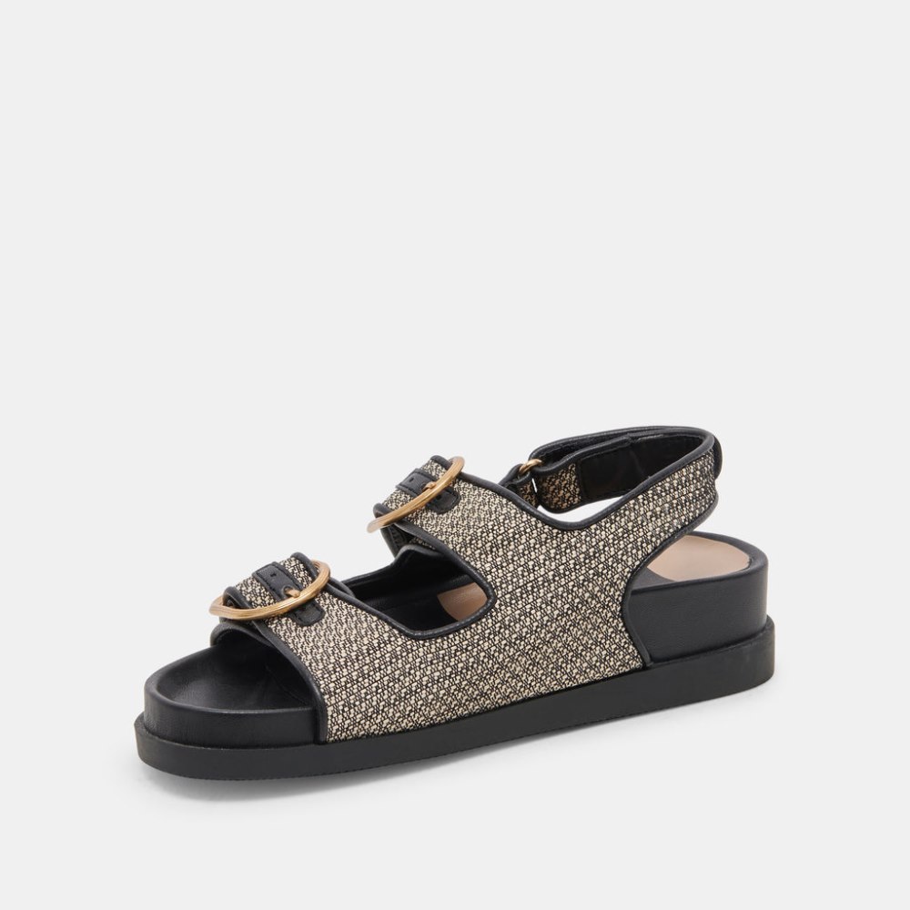 Dolce Vita Starla Sandals Black Multi Woven