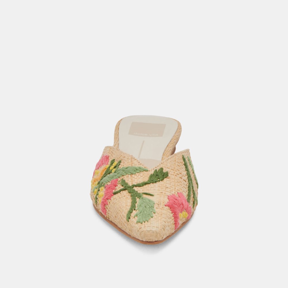 Dolce Vita Elm Flats Floral Multi Raffia