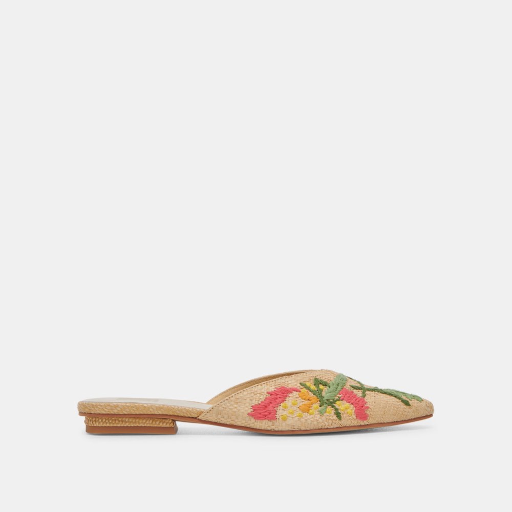 Dolce Vita Elm Flats Floral Multi Raffia