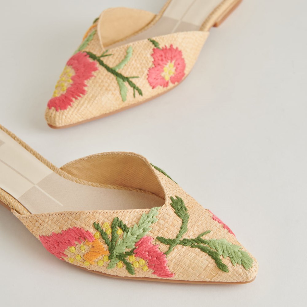 Dolce Vita Elm Flats Floral Multi Raffia