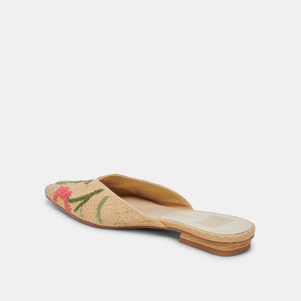Dolce Vita Elm Flats Floral Multi Raffia