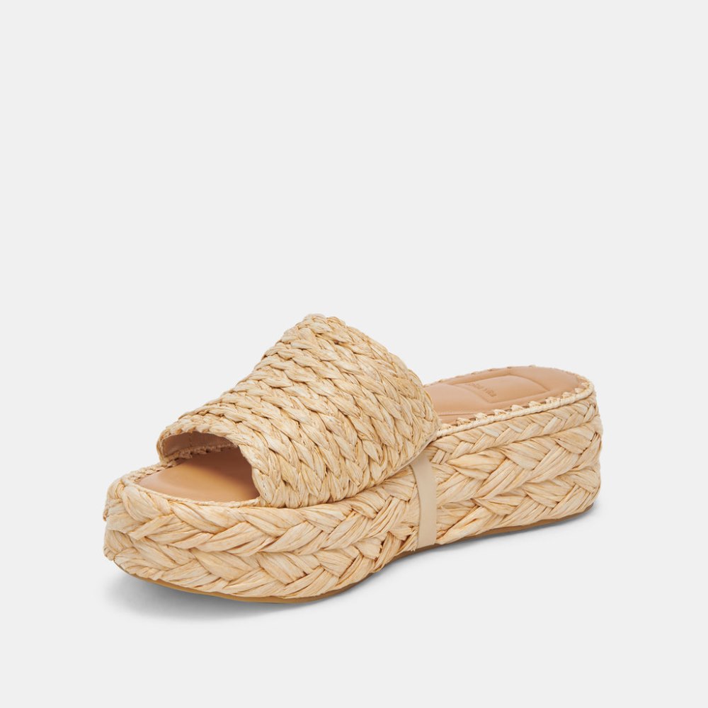 Dolce Vita Chavi Sandals Lt Natural Raffia