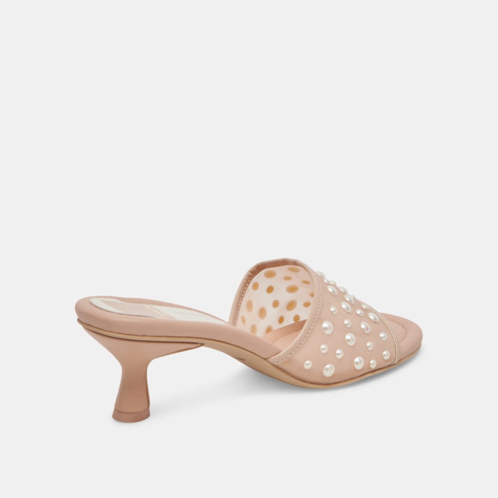 Dolce Vita Meeza Pearl Heels Blush Mesh