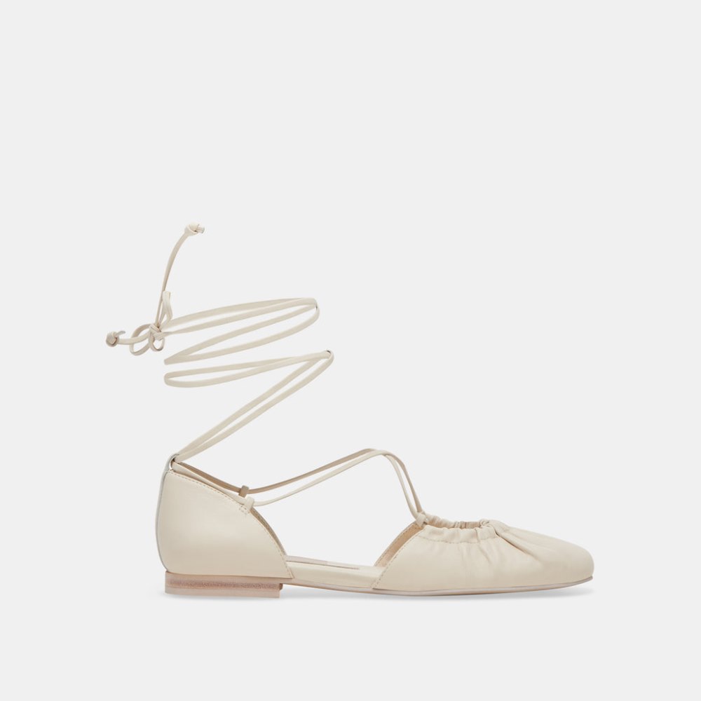 Dolce Vita Cancun Ballet Flats Ivory Leather