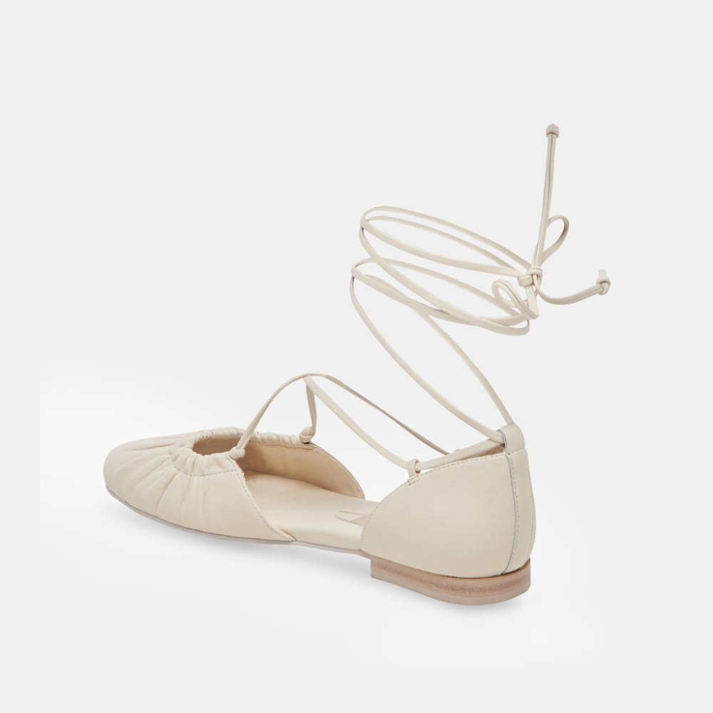 Dolce Vita Cancun Ballet Flats Ivory Leather