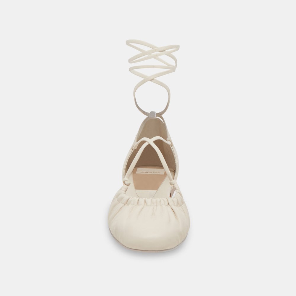 Dolce Vita Cancun Ballet Flats Ivory Leather