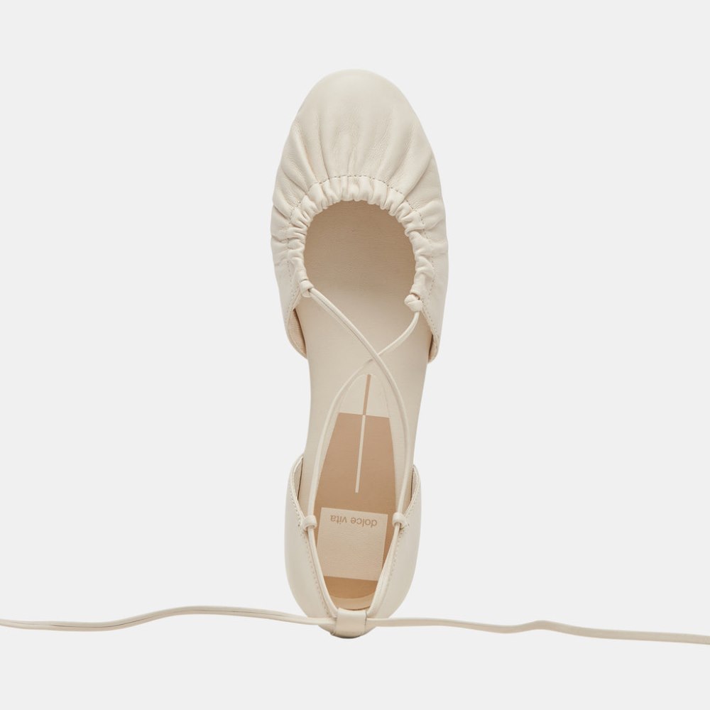 Dolce Vita Cancun Ballet Flats Ivory Leather