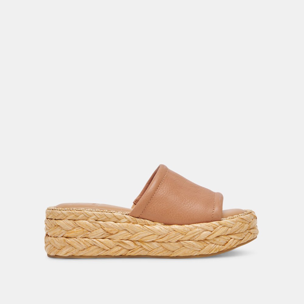 Dolce Vita Chavi Wide Sandals Honey Leather