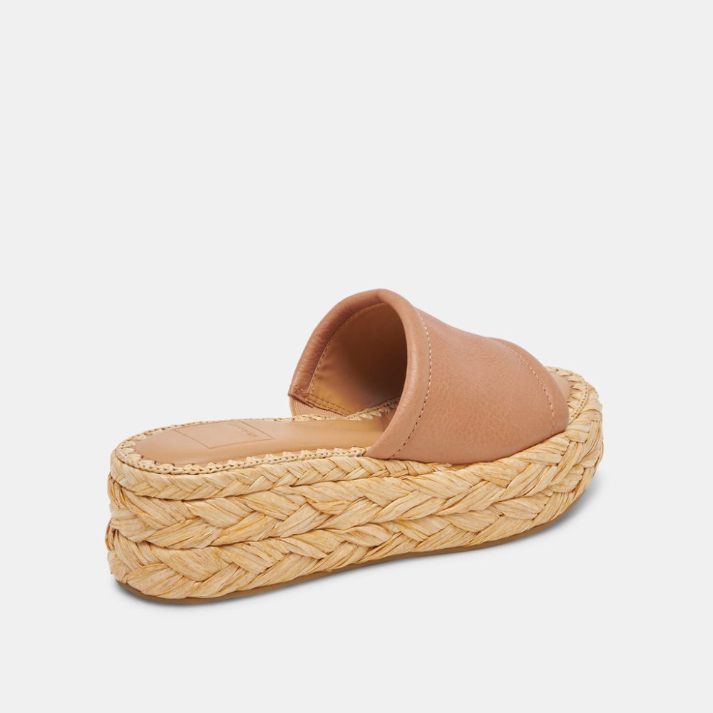 Dolce Vita Chavi Wide Sandals Honey Leather