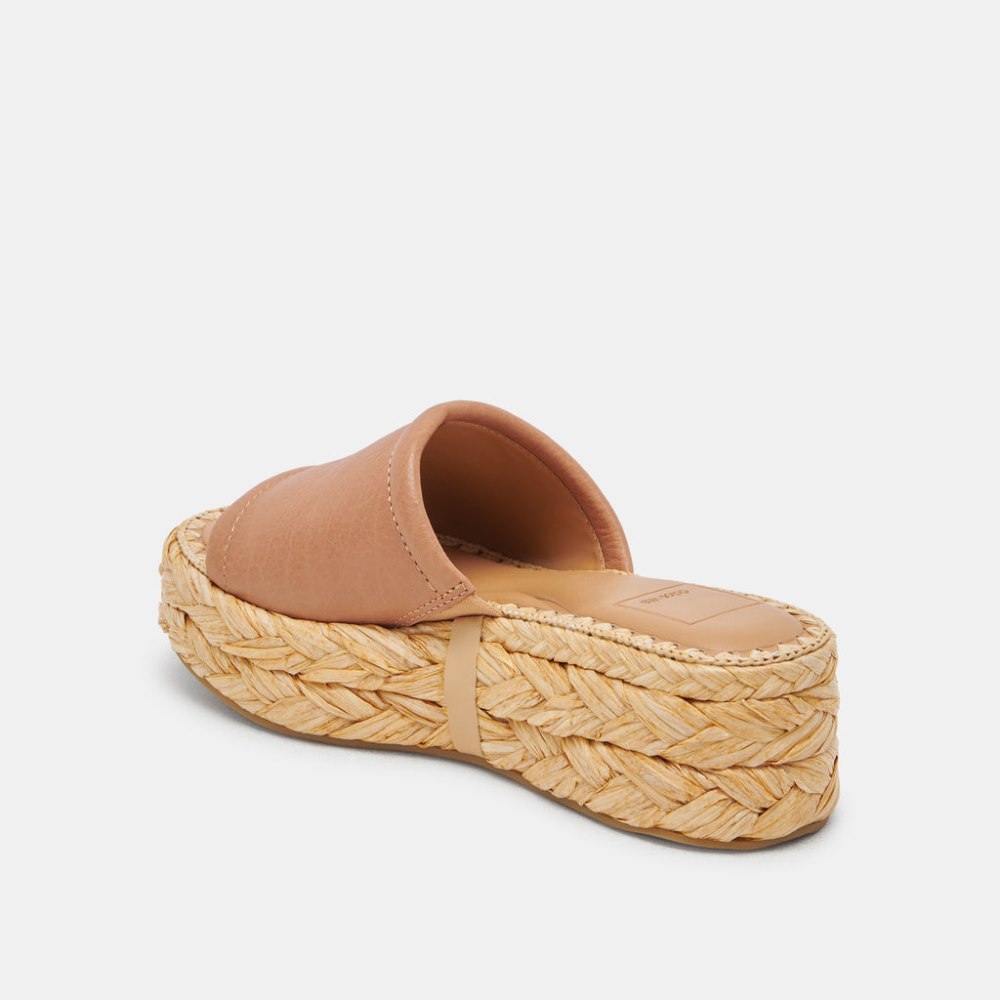 Dolce Vita Chavi Wide Sandals Honey Leather