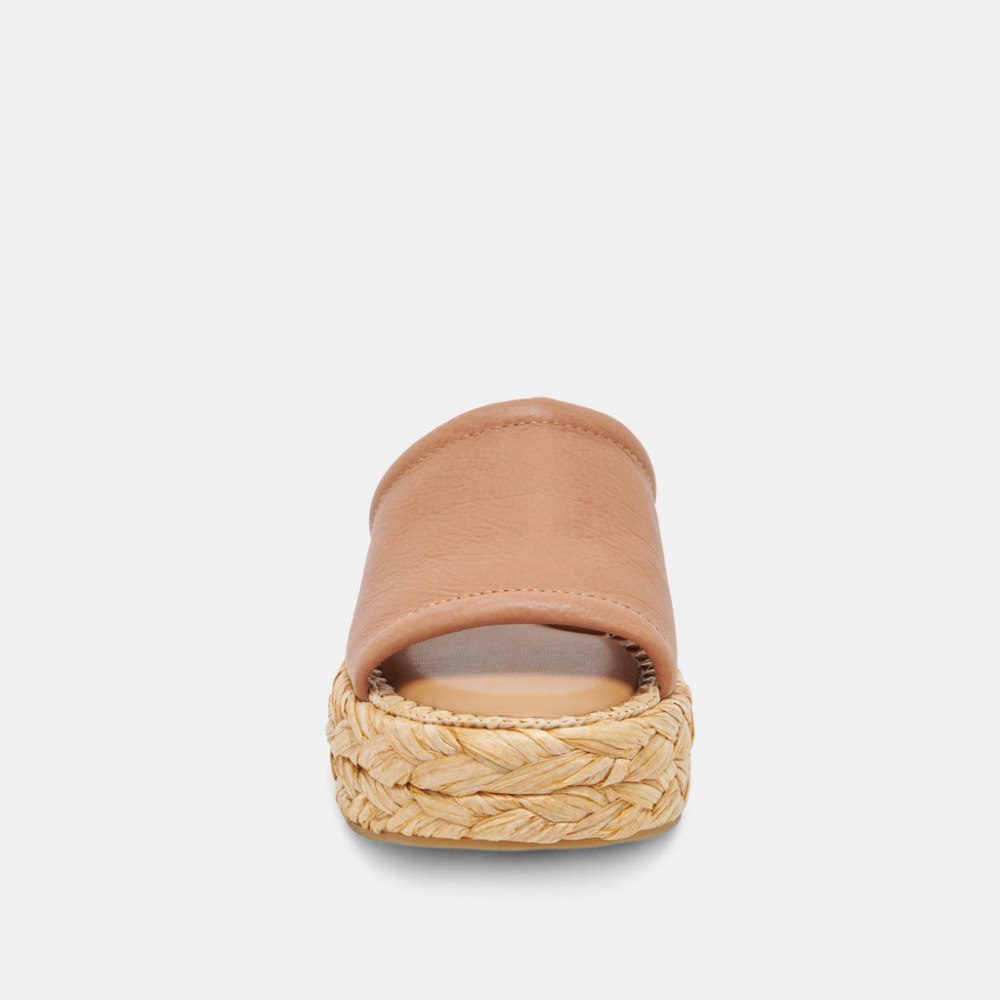 Dolce Vita Chavi Wide Sandals Honey Leather