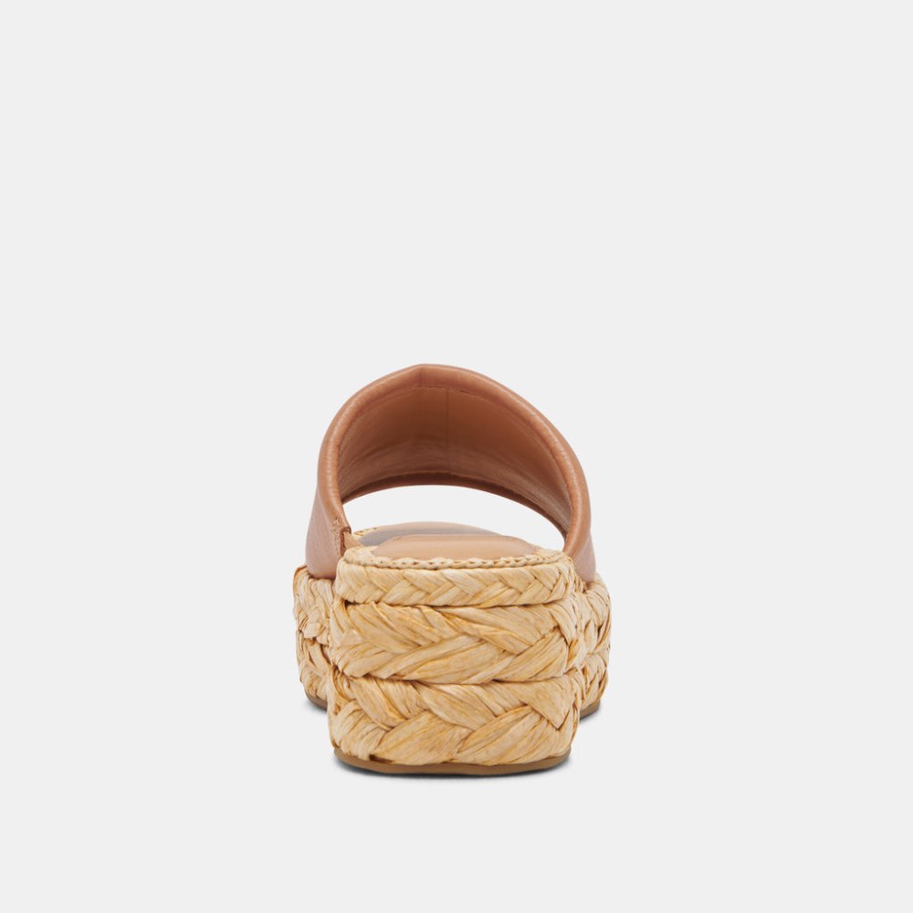 Dolce Vita Chavi Wide Sandals Honey Leather