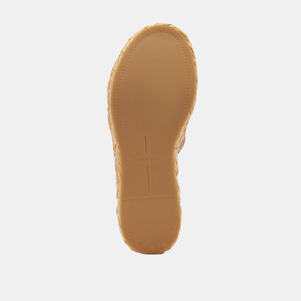 Dolce Vita Chavi Wide Sandals Honey Leather