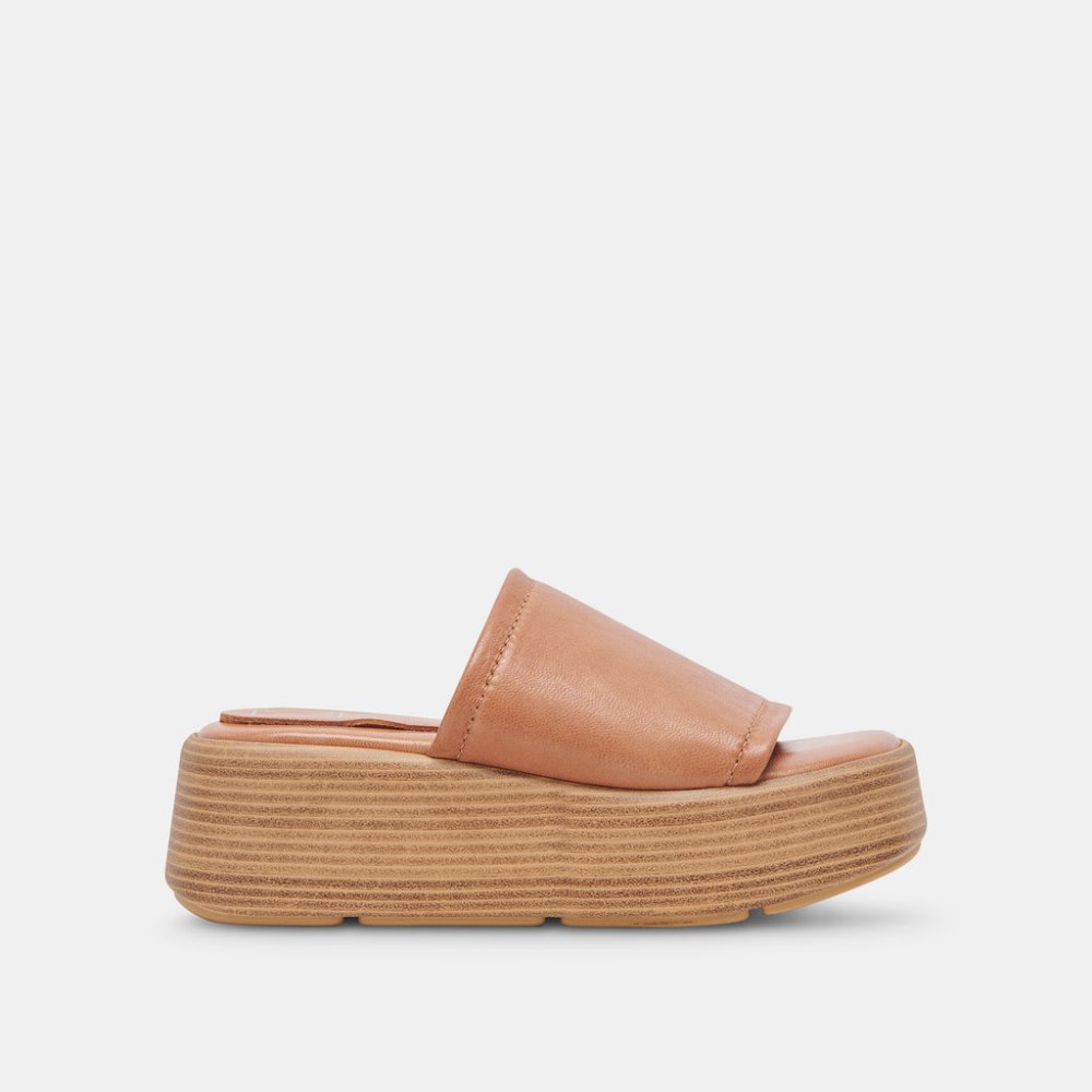 Dolce Vita Canal Sandals Tan Leather