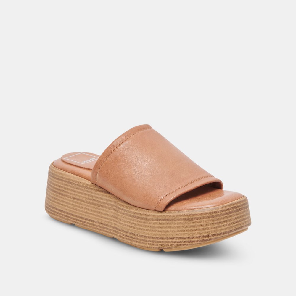 Dolce Vita Canal Sandals Tan Leather